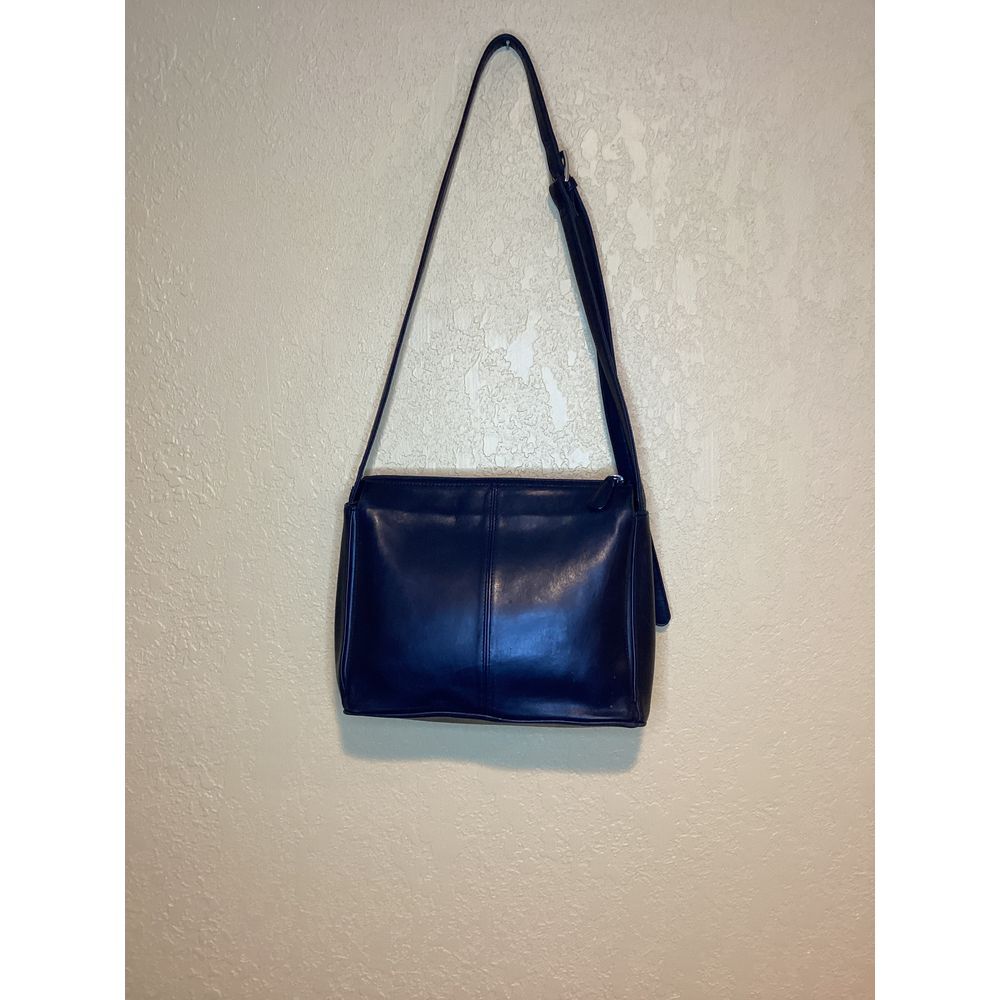 Giani Bernini Genuine Leather Black Shoulder Strap Handbag Purse - Picture 5 of 10